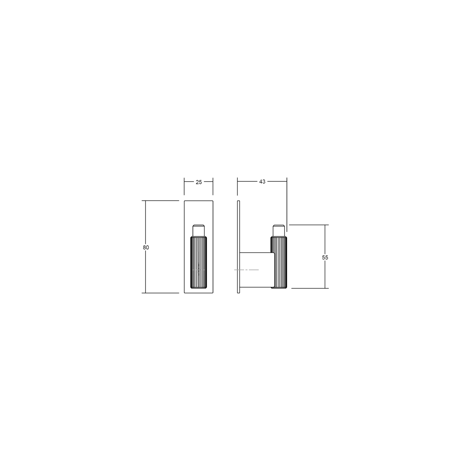 Jashaak ARPA PLATE L80 aluminium geborsteld messing